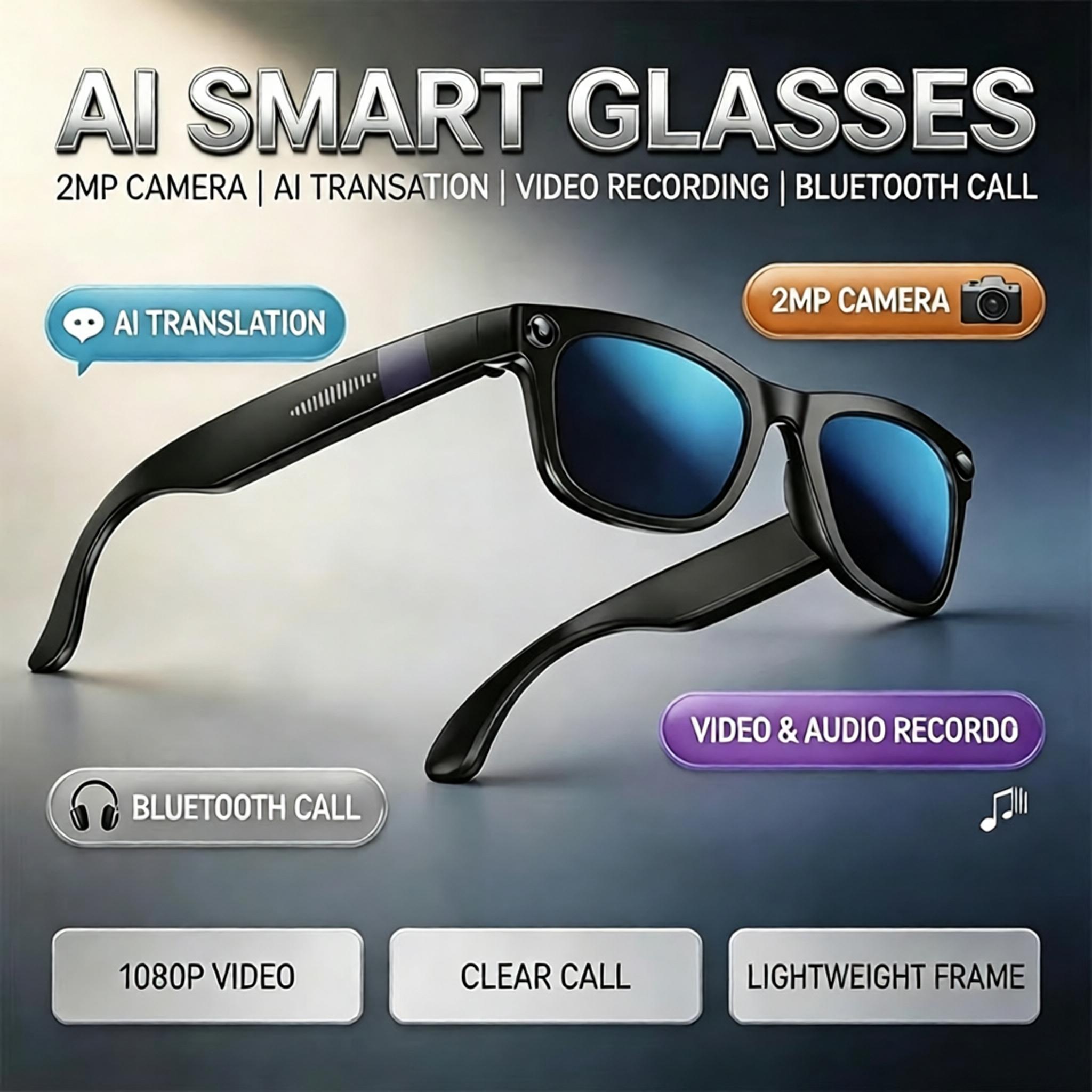 Audio Music Video - Nuovi Occhiali Intelligenti AI Bluetooth con