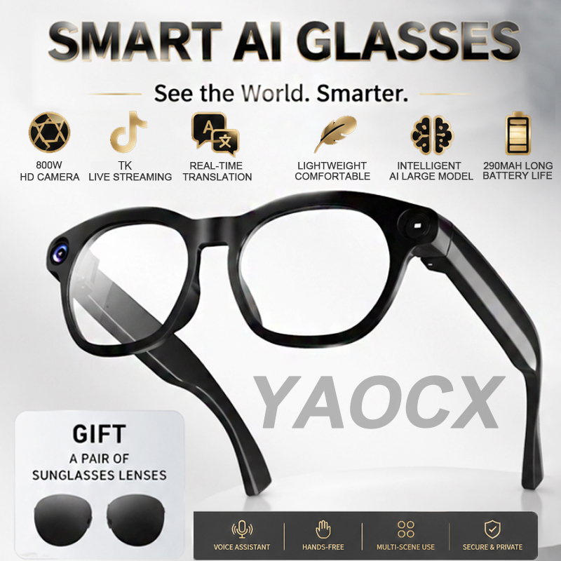 Audio Music Free Online - Occhiali Smart 2026 con Fotocamera 800W,